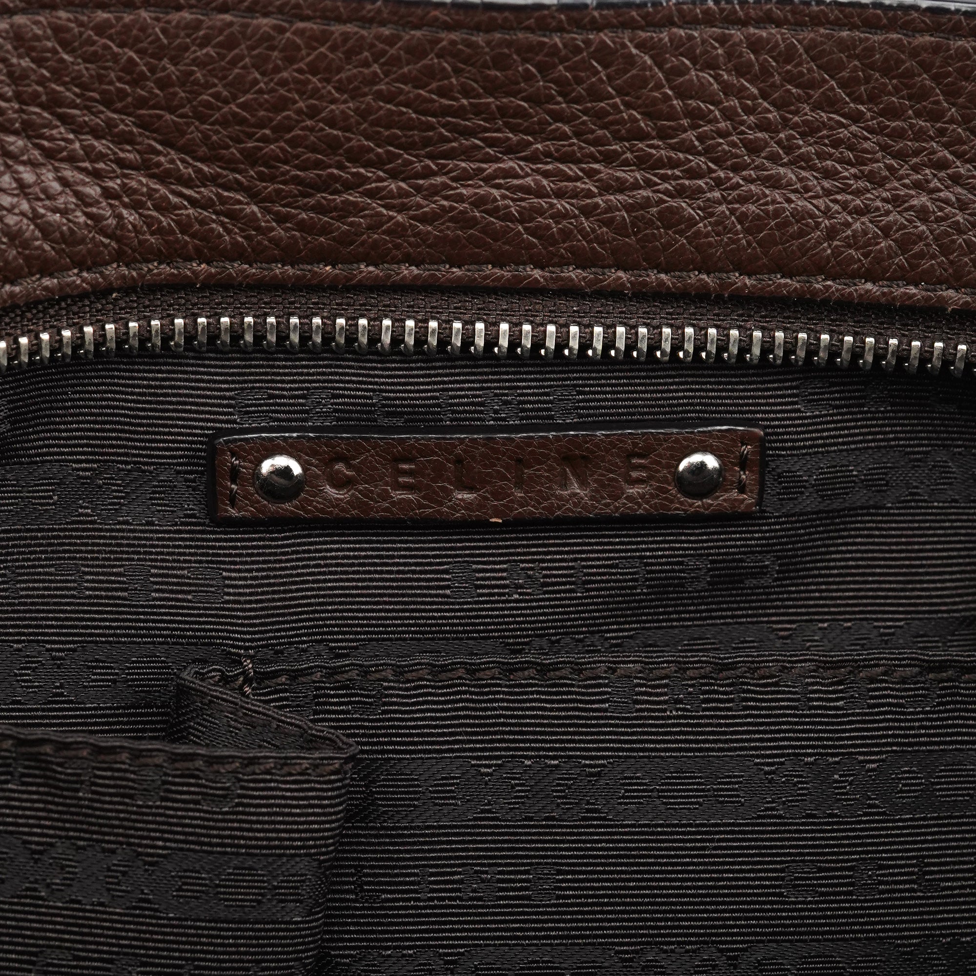 Celine Sac porté épaule Bittersweet en cuir marron