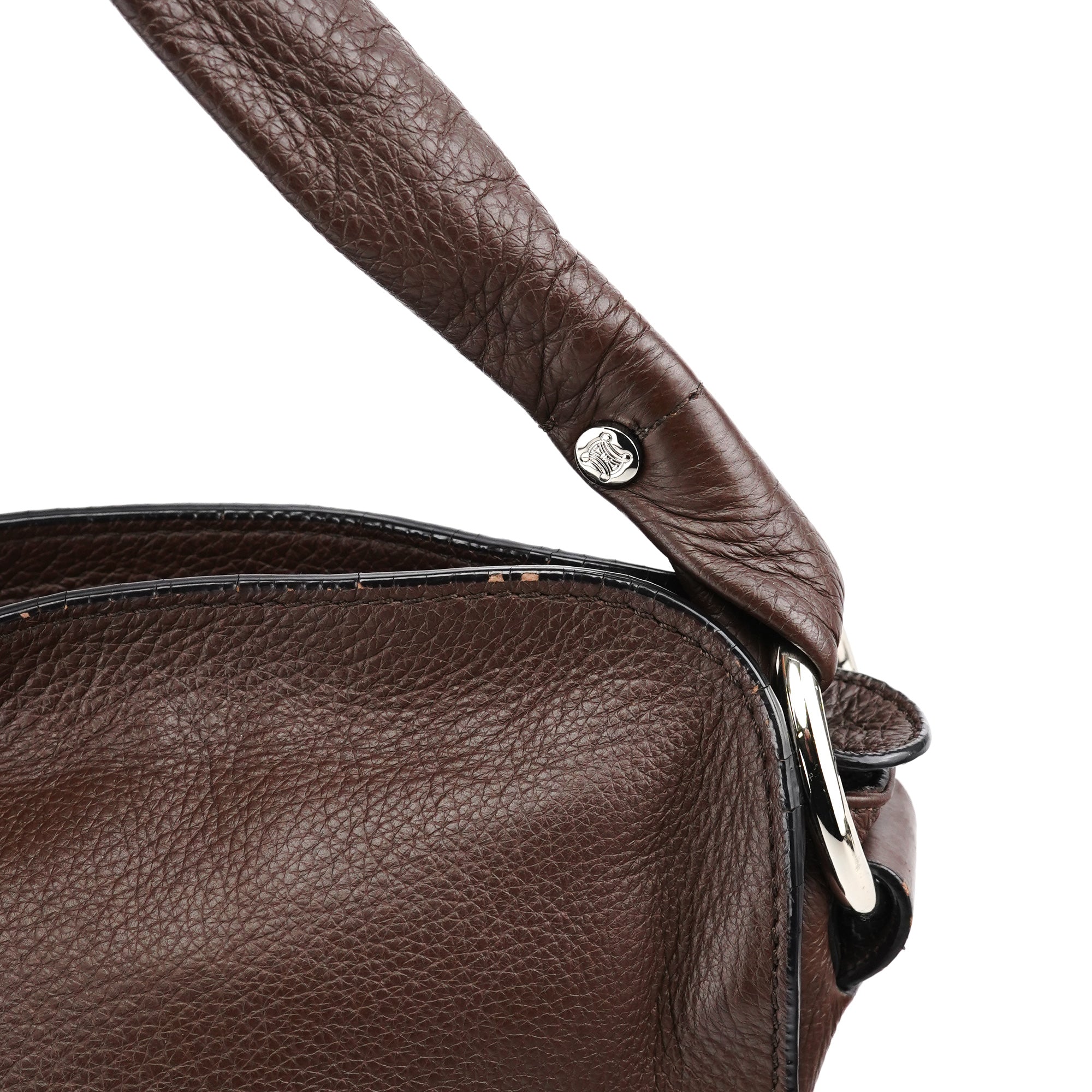 Celine Sac porté épaule Bittersweet en cuir marron