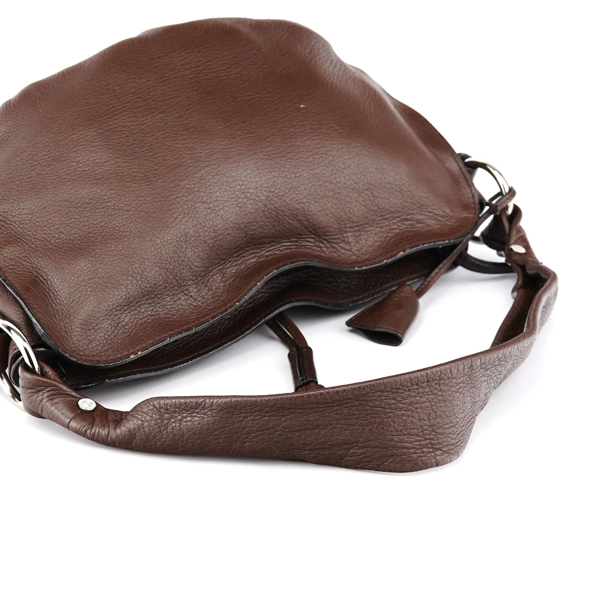 Celine Sac porté épaule Bittersweet en cuir marron