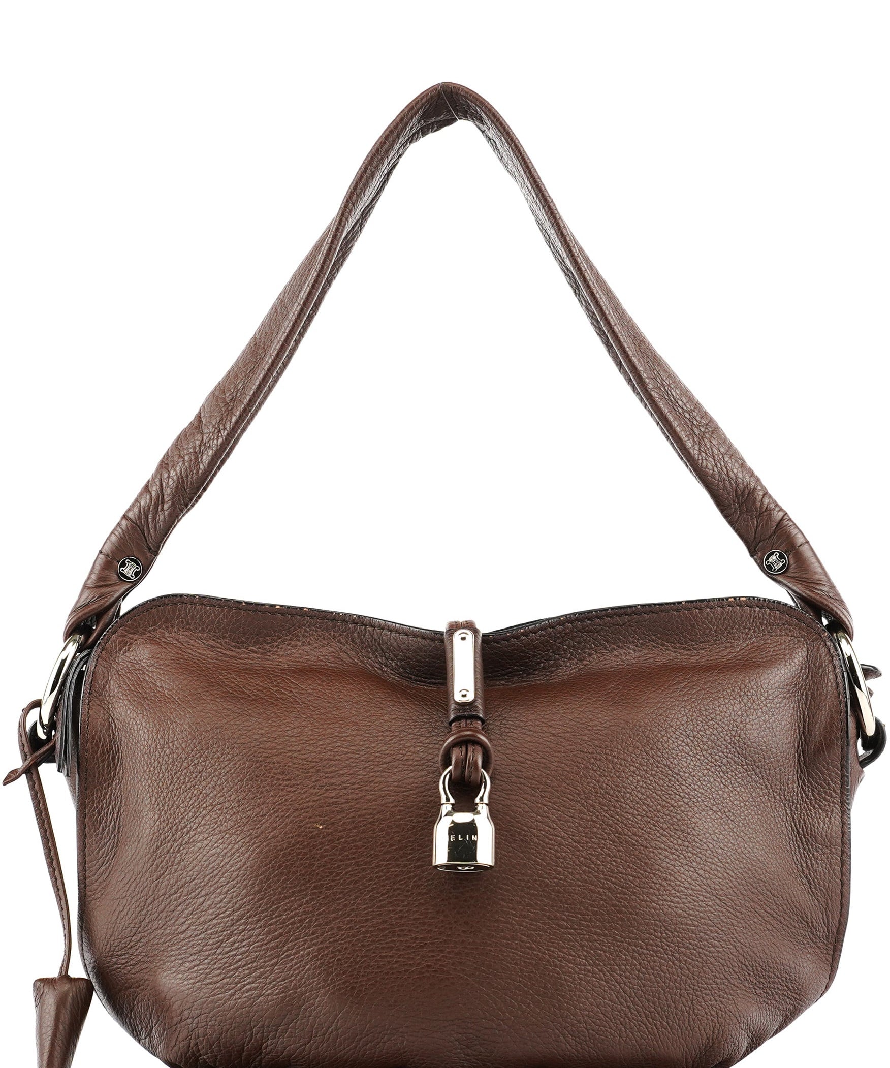 Celine Brown Leather Bittersweet Shoulder Bag