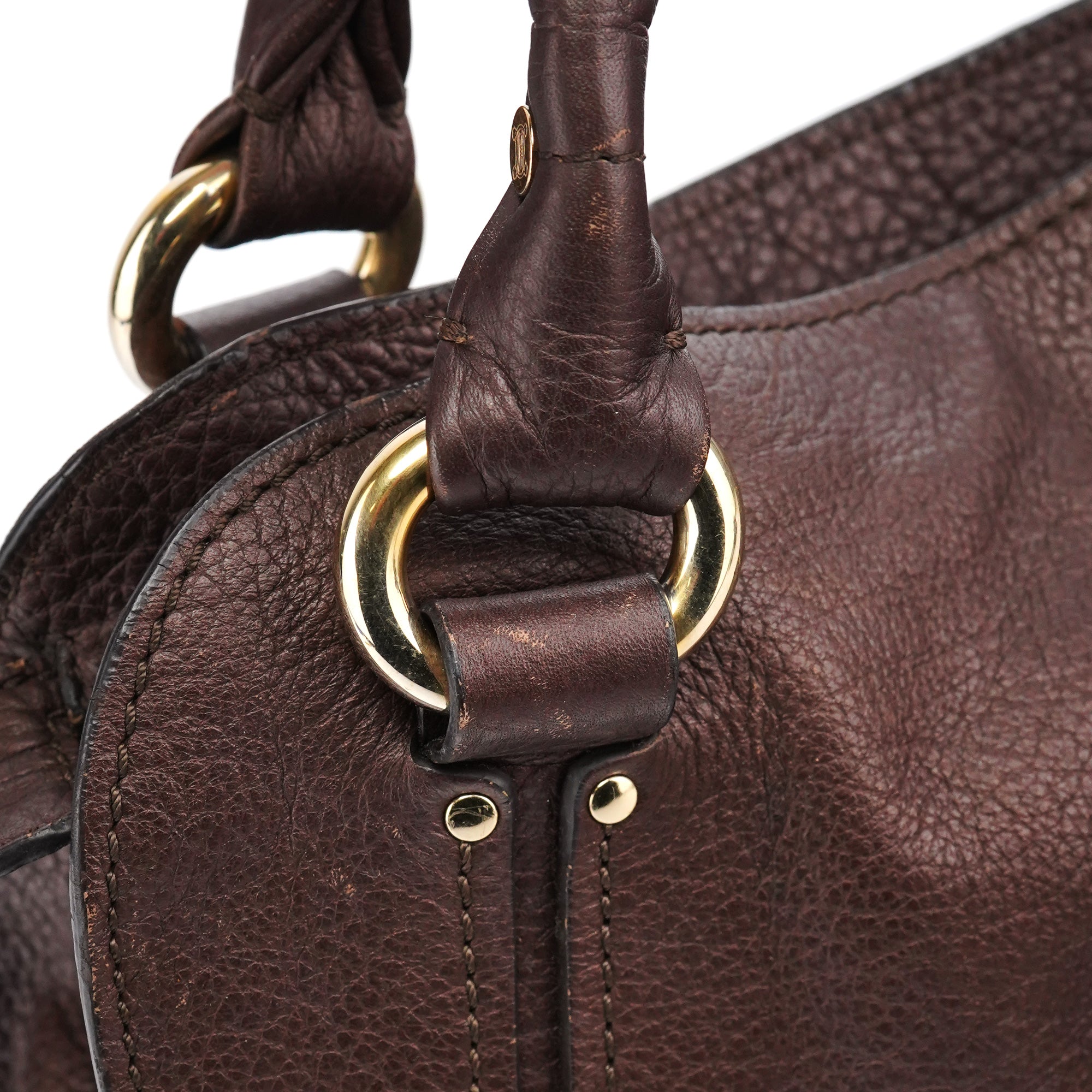 Celine Brown Leather Bittersweet Shoulder Bag