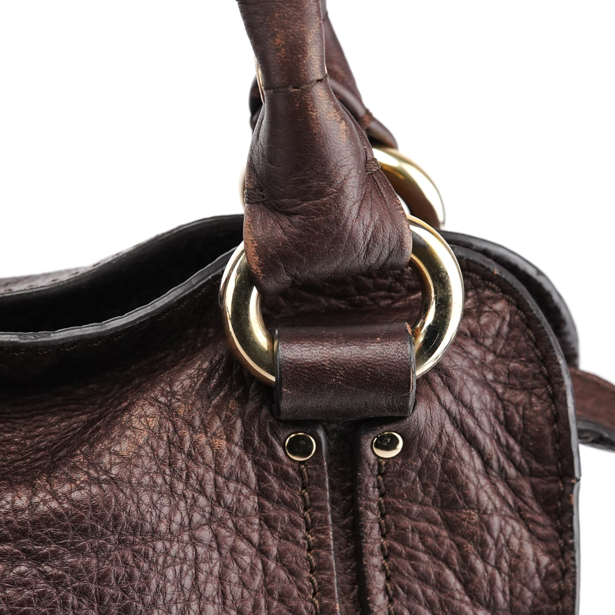 Celine Brown Leather Bittersweet Shoulder Bag