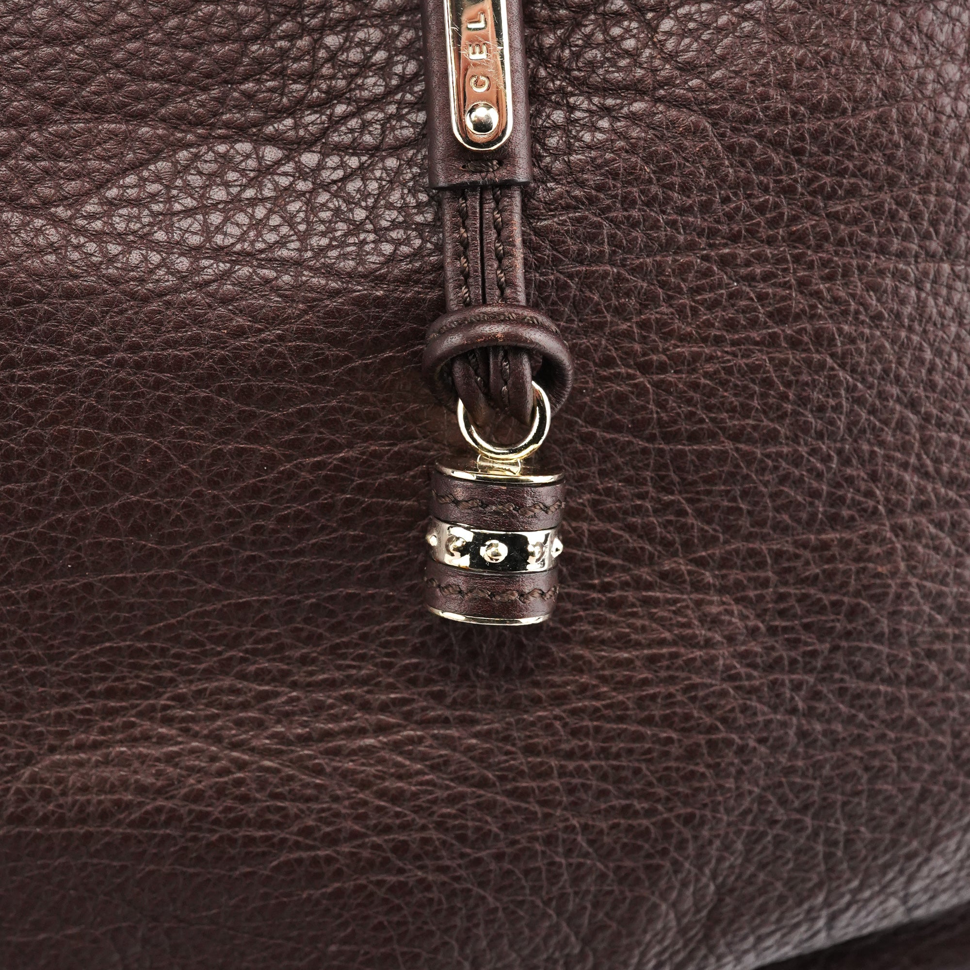 Celine Brown Leather Bittersweet Shoulder Bag