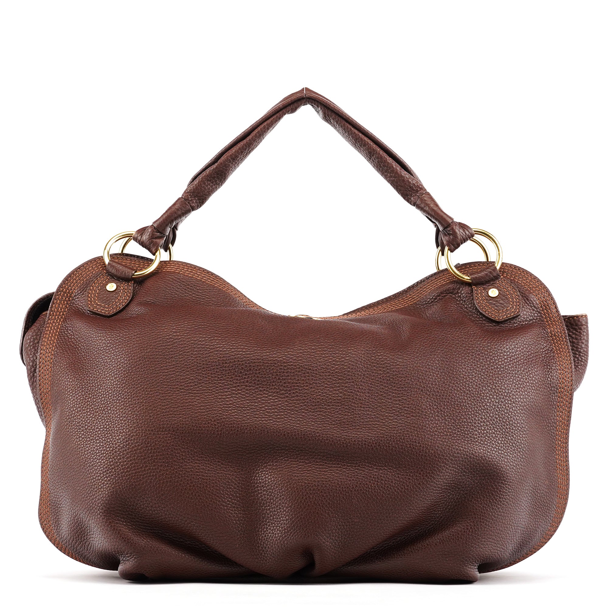 Celine Sac porté épaule Bittersweet en cuir marron
