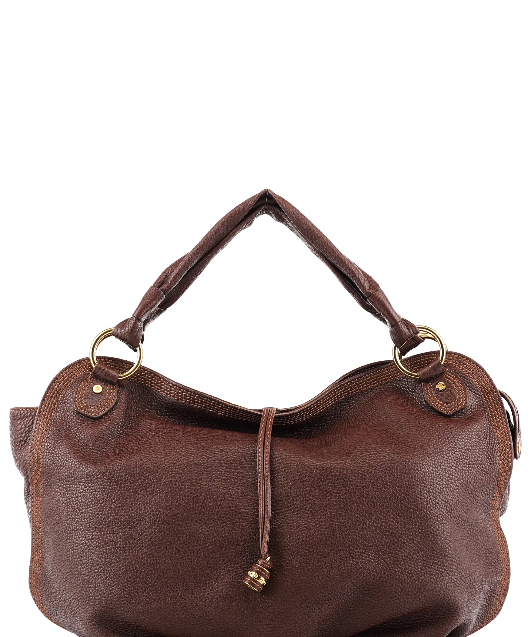 Celine Bittersweet Schultertasche aus braunem Leder