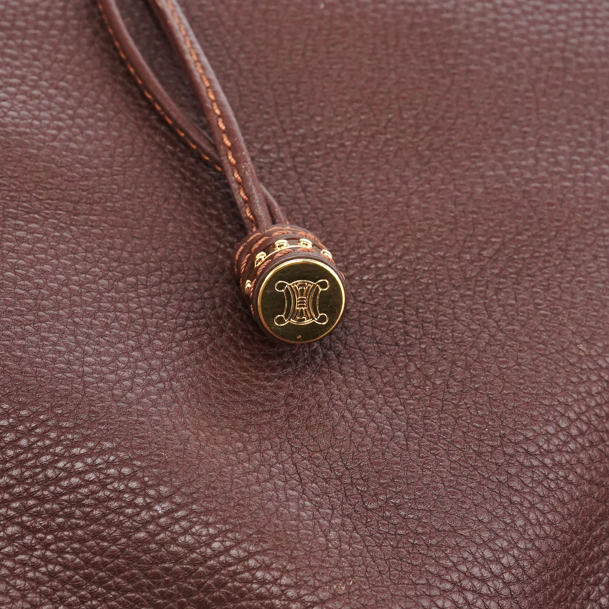 Celine Sac porté épaule Bittersweet en cuir marron