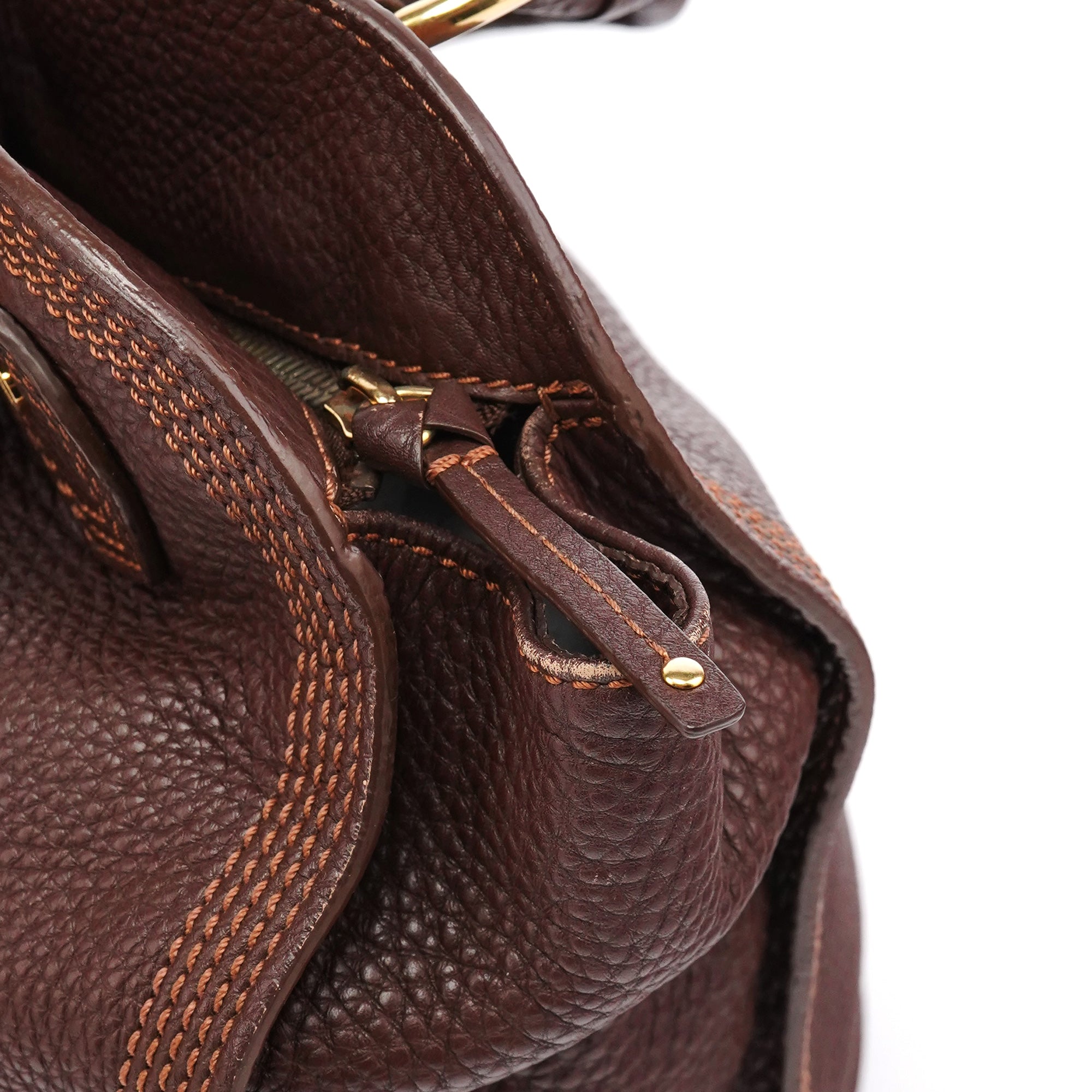 Celine Sac porté épaule Bittersweet en cuir marron