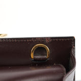 Celine Brown Leather Gold 2-Way Top Handle Bag