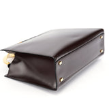 Celine Brown Leather Gold 2-Way Top Handle Bag