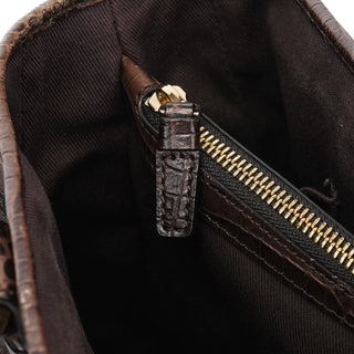 Celine Brown Leather Monogram Boogie Tote Bag