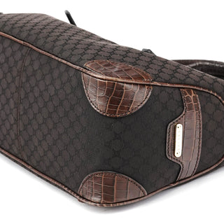 Celine Brown Leather Monogram Boogie Tote Bag
