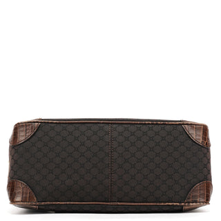 Celine Brown Leather Monogram Boogie Tote Bag