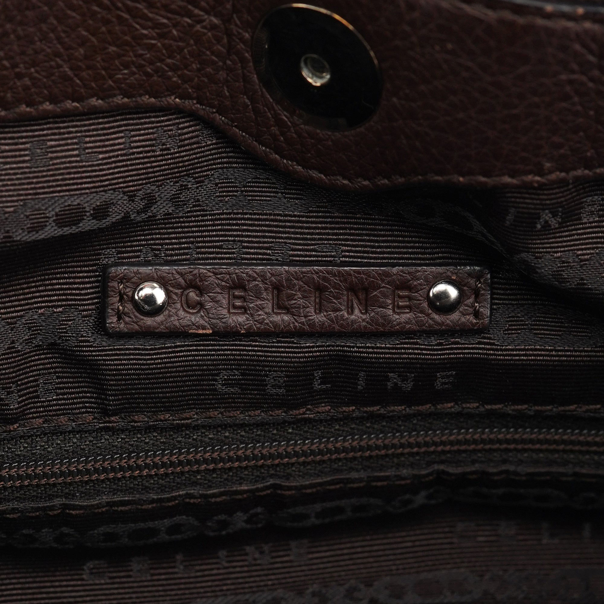 Celine Brown Leather Pillow 2-Way Bag