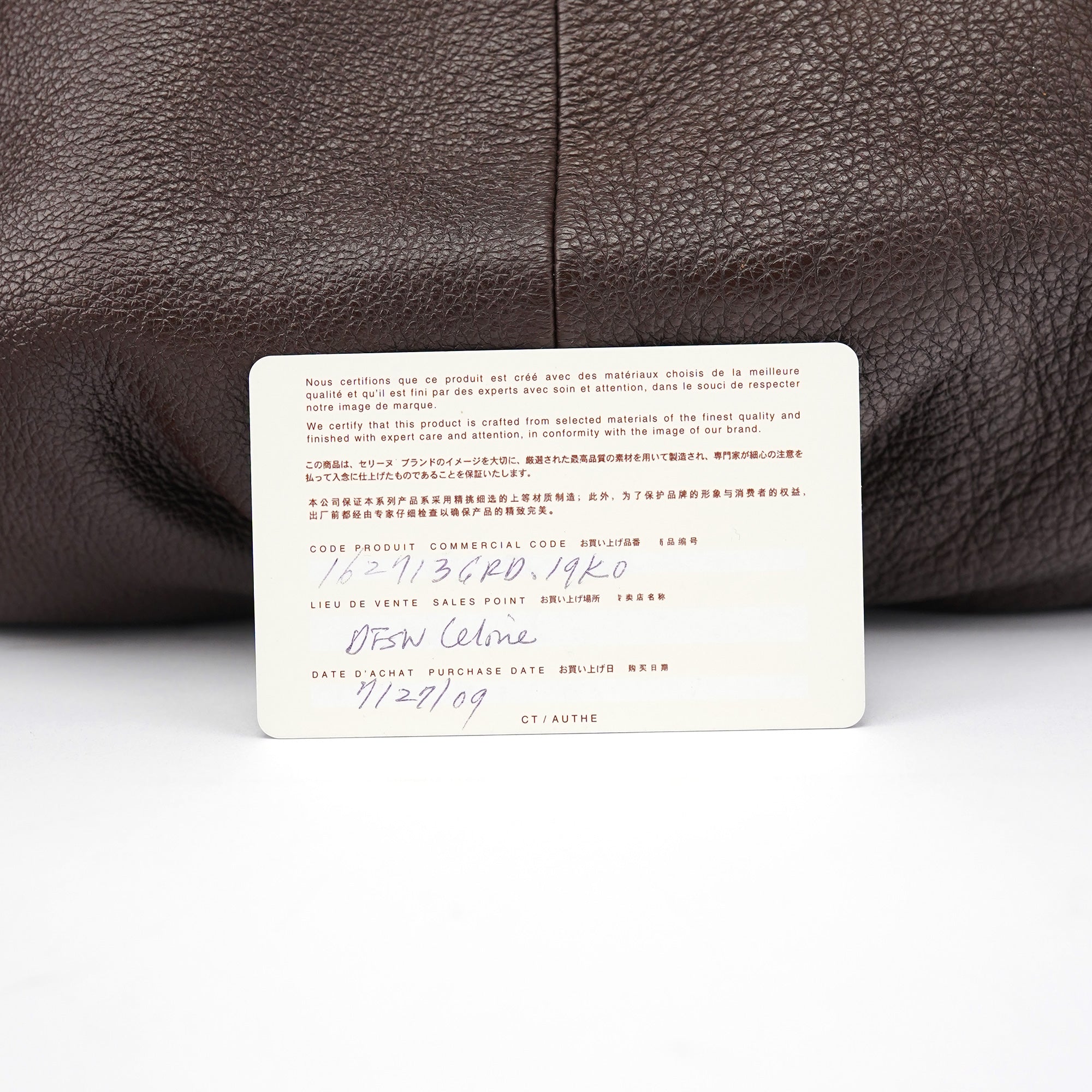 Celine Brown Leather Pillow 2-Way Bag
