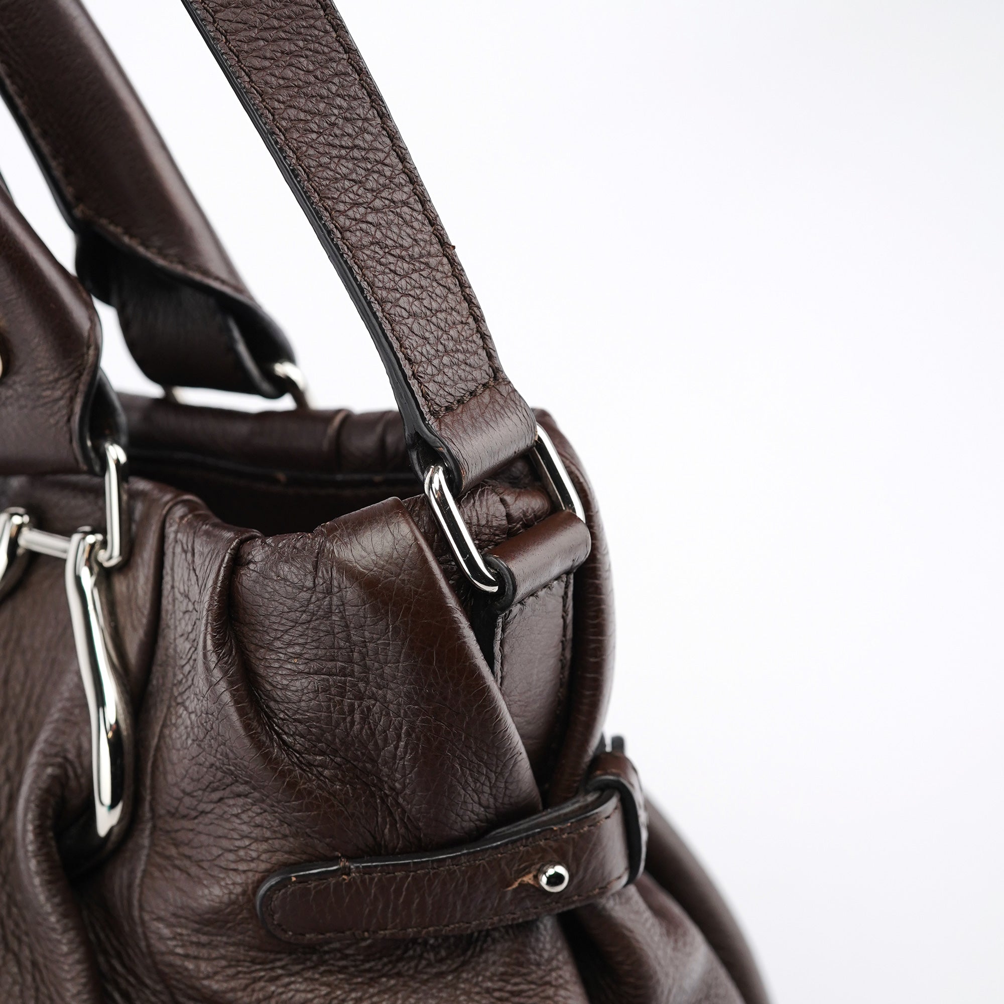 Celine Brown Leather Pillow 2-Way Bag