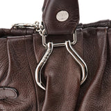 Celine Sac deux portés Pillow en cuir marron