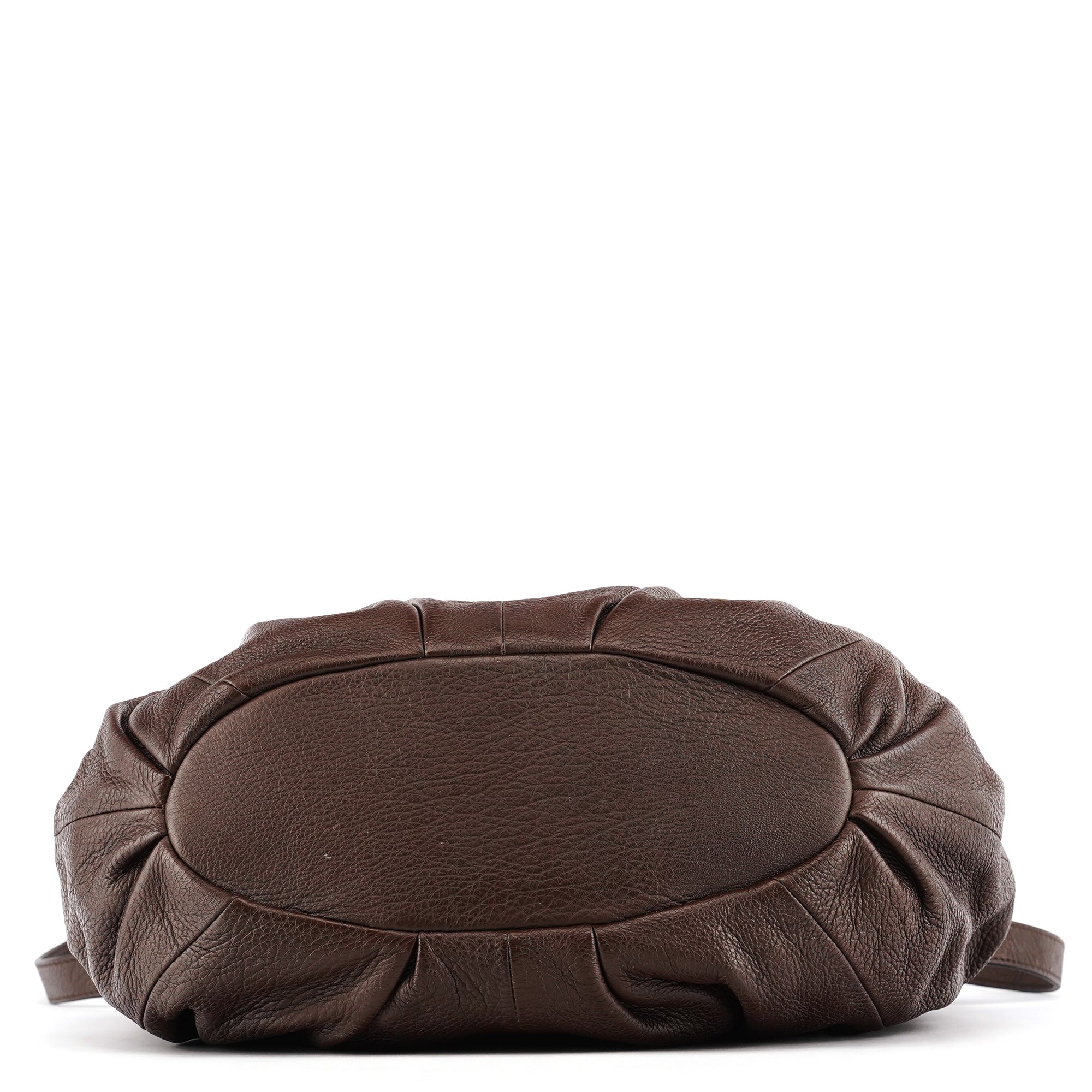 Celine Sac deux portés Pillow en cuir marron
