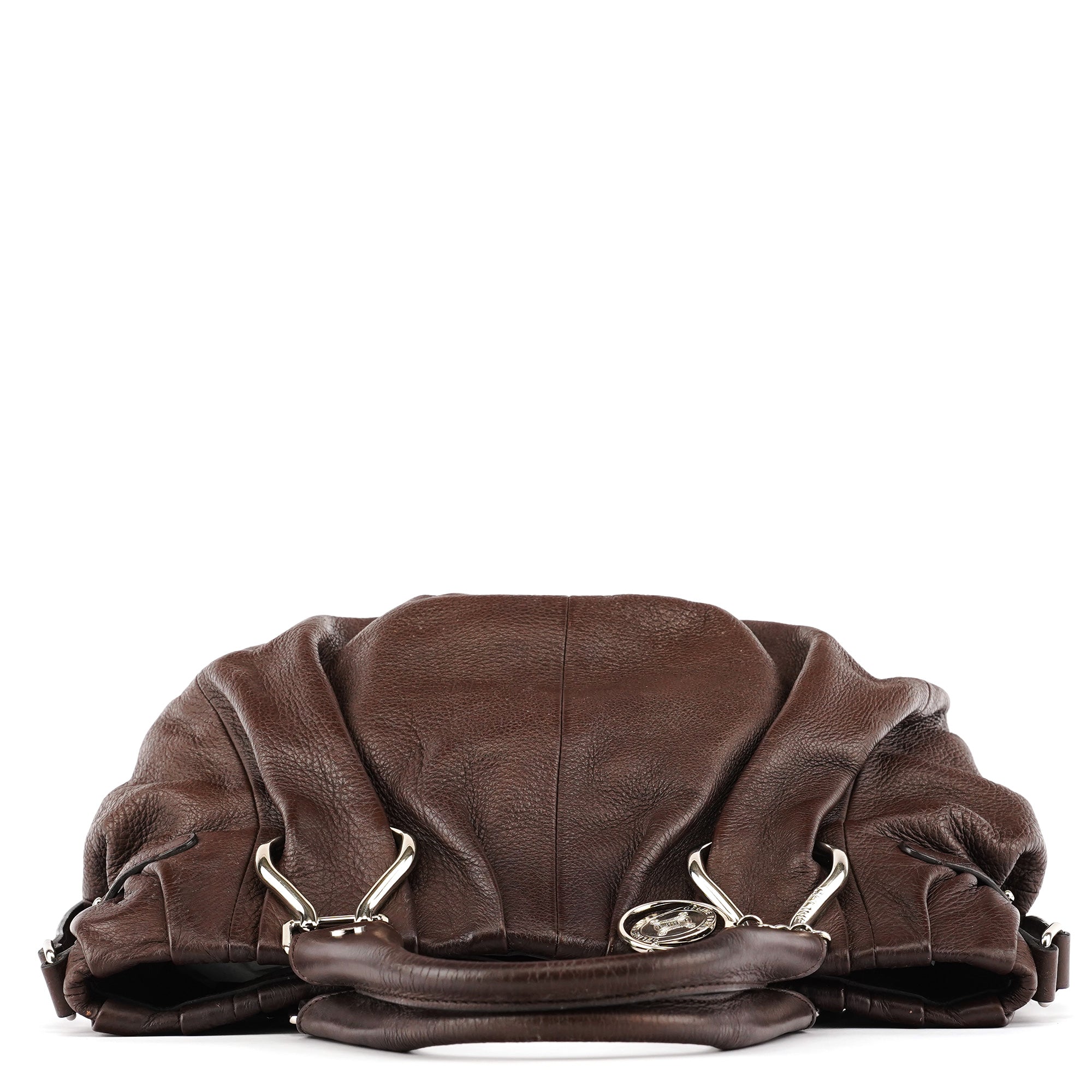 Celine Sac deux portés Pillow en cuir marron
