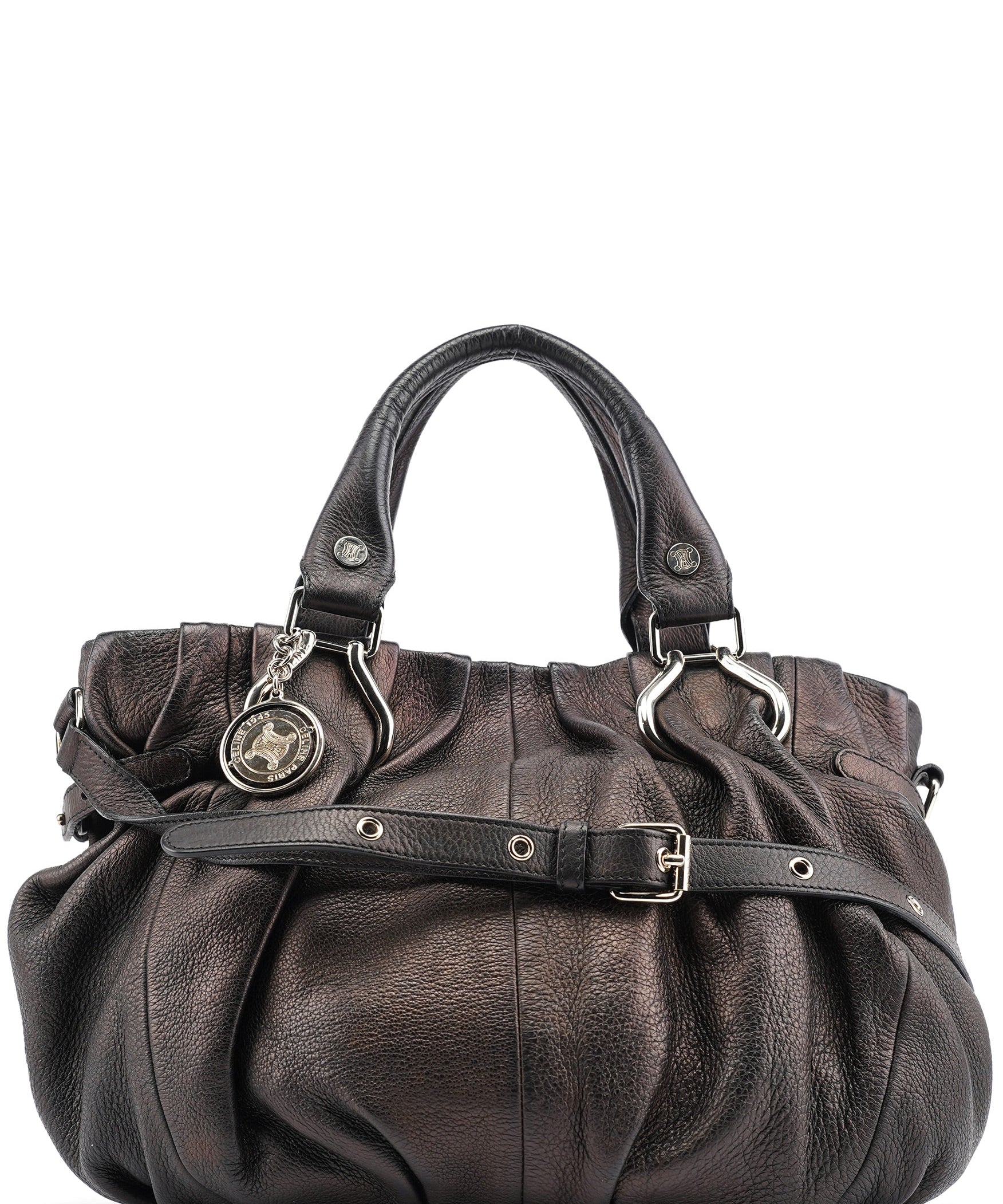 Celine Borsa tote Pillow in pelle marrone