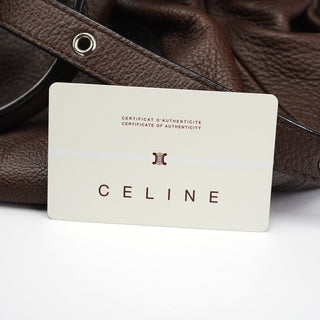 Celine Brown Leather Pillow 2-Way Tote Bag