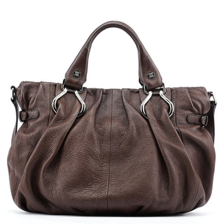 Celine Brown Leather Pillow 2-Way Tote Bag