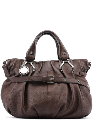 Celine Brown Leather Pillow 2-Way Tote Bag