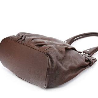 Celine Brown Leather Pillow Tote Bag