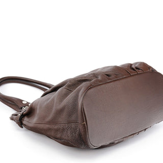 Celine Brown Leather Pillow Tote Bag