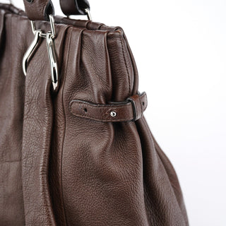 Celine Brown Leather Pillow Tote Bag
