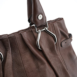 Celine Brown Leather Pillow Tote Bag