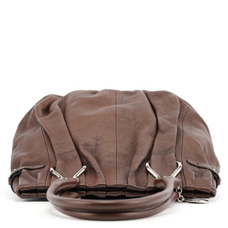 Celine Brown Leather Pillow Tote Bag