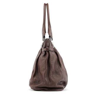 Celine Brown Leather Pillow Tote Bag