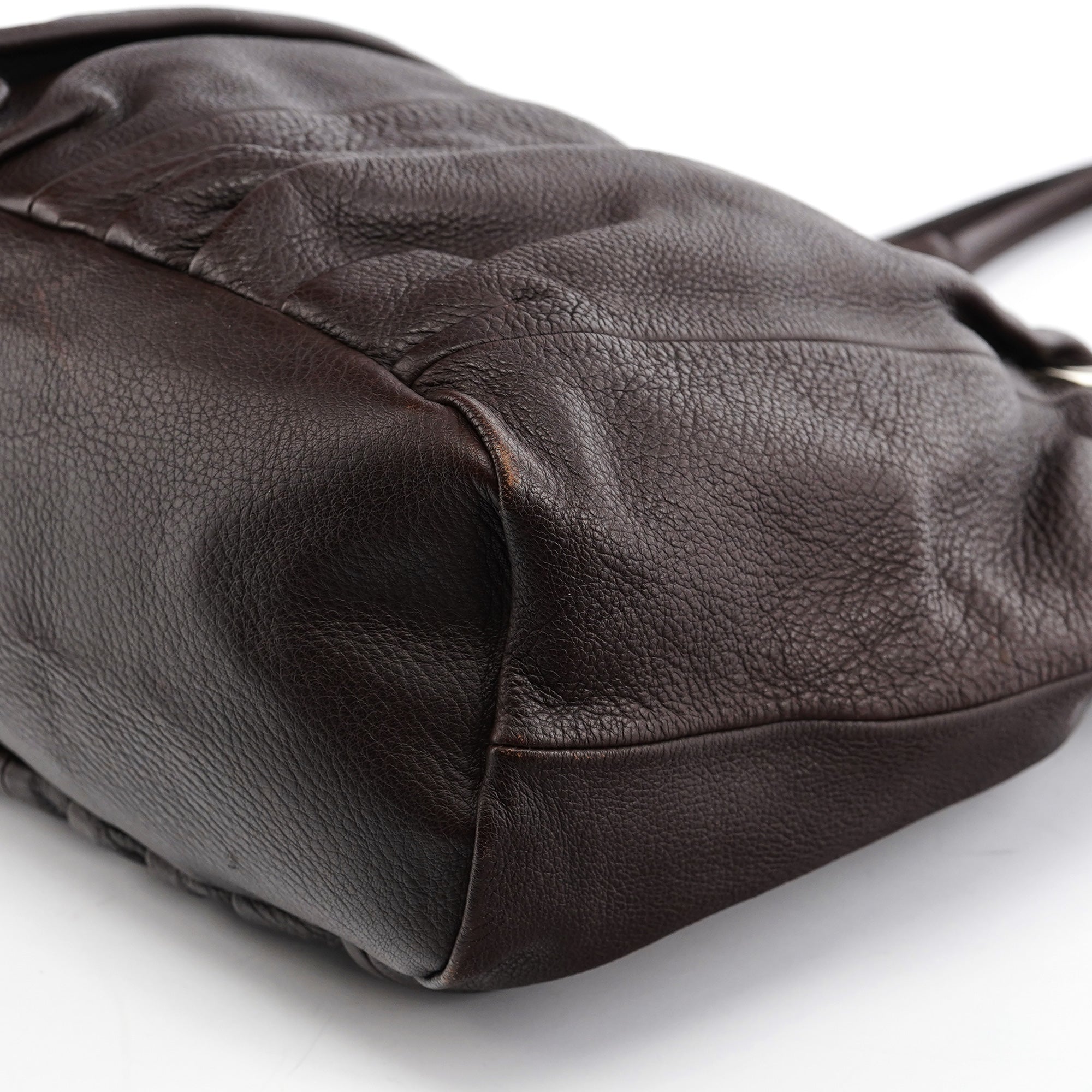 Celine Brown Leather Pillow Tote Bag