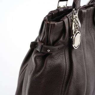 Celine Brown Leather Pillow Tote Bag