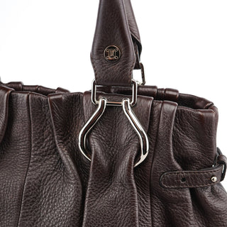 Celine Brown Leather Pillow Tote Bag