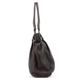 Celine Brown Leather Pillow Tote Bag