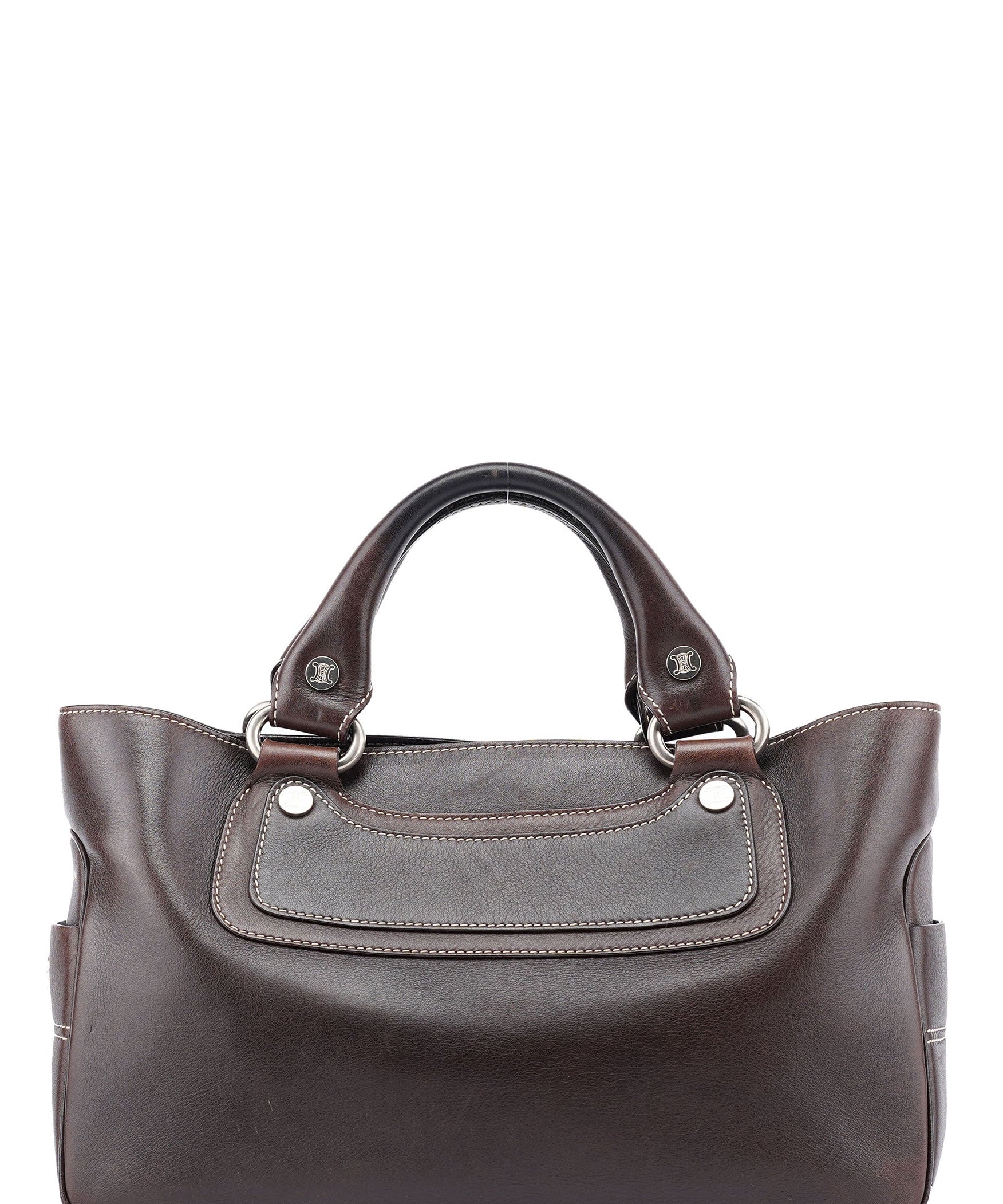 Celine Brown Leather Tote Bag