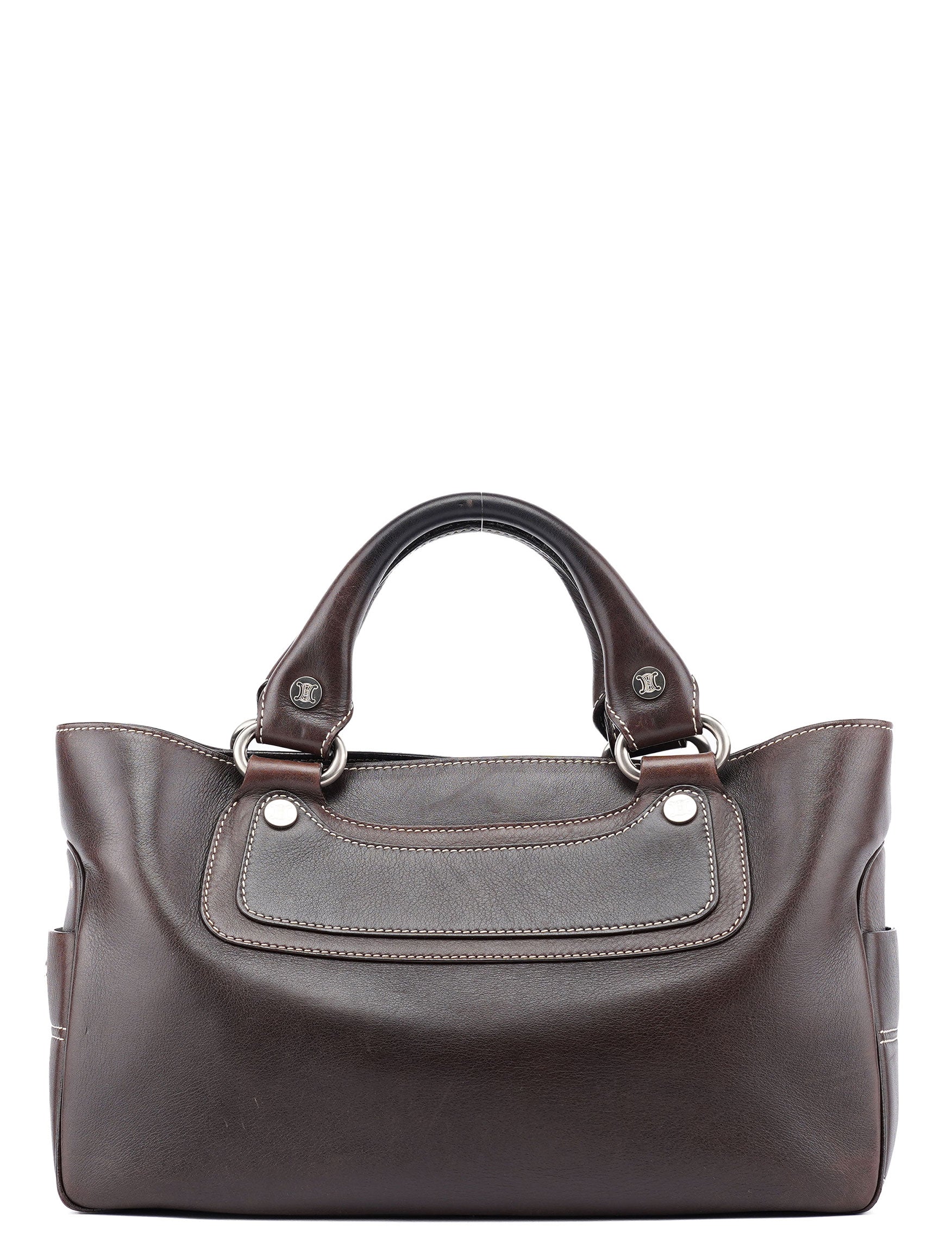 Celine Brown Leather Tote Bag