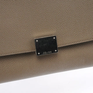 Celine Brown Leather Trapeze 2-Way Bag