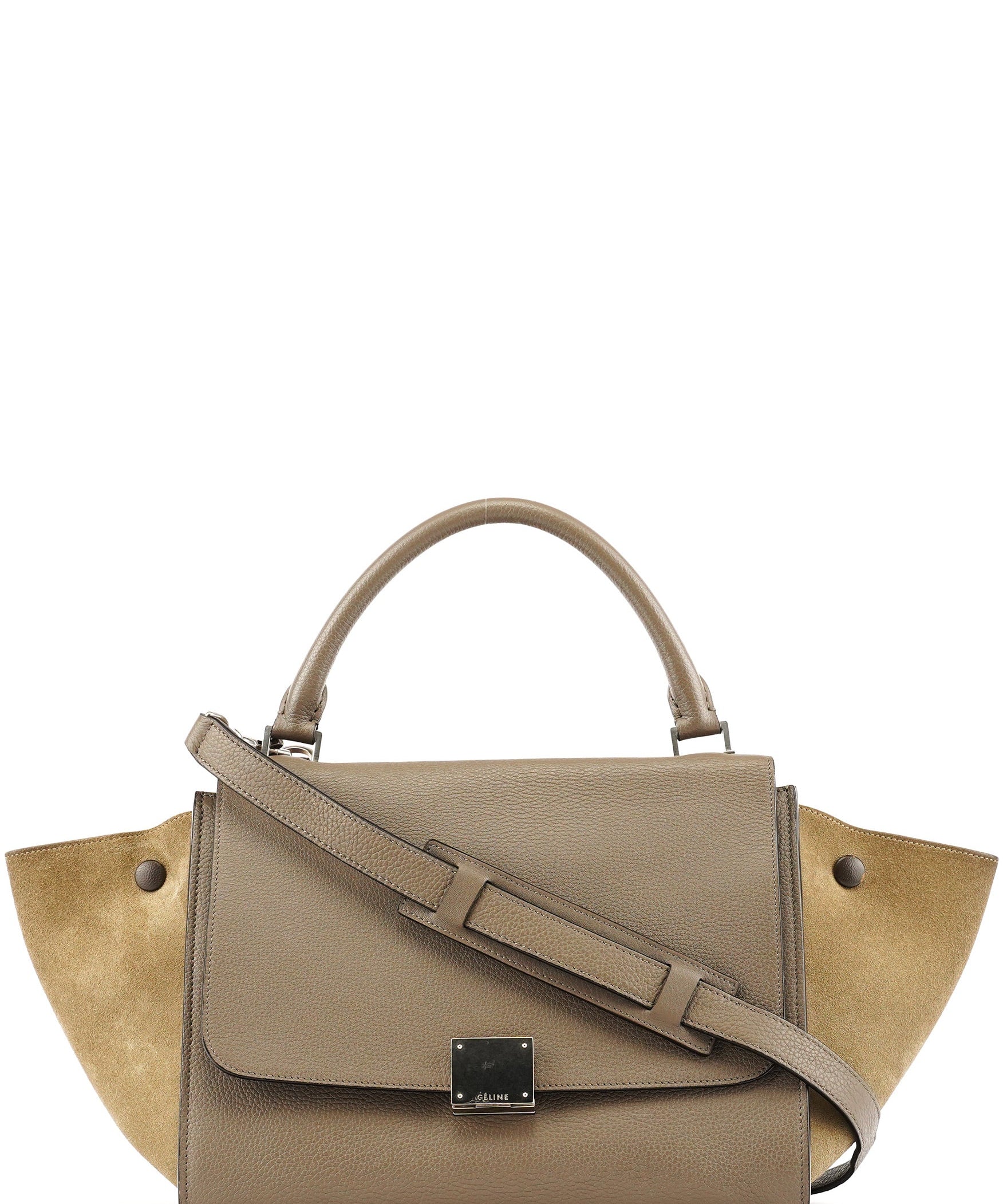 Celine Brown Leather Trapeze 2-Way Bag