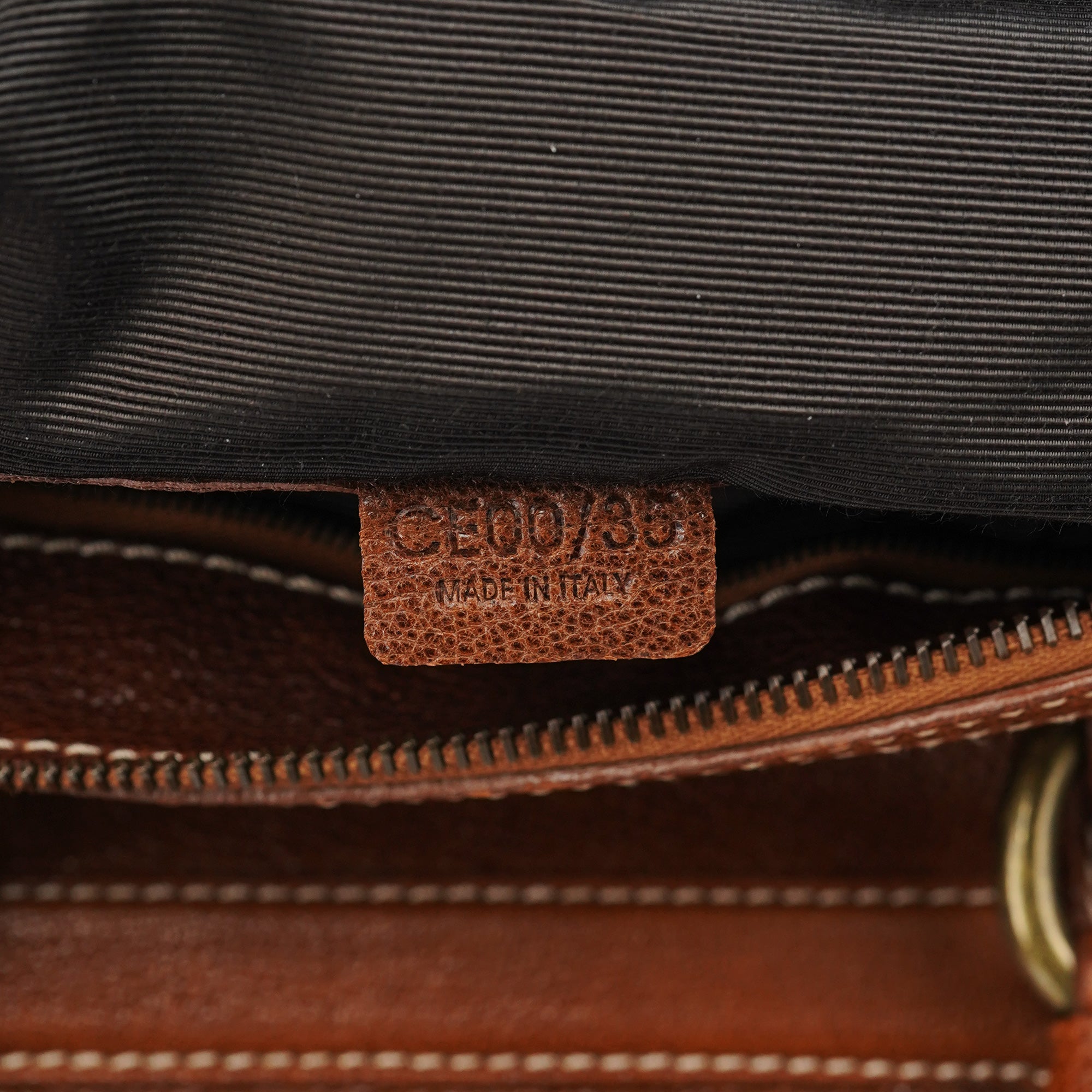 Celine Brown Leather Triomphe Tote Bag