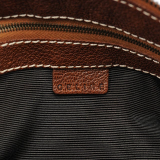 Celine Brown Leather Triomphe Tote Bag