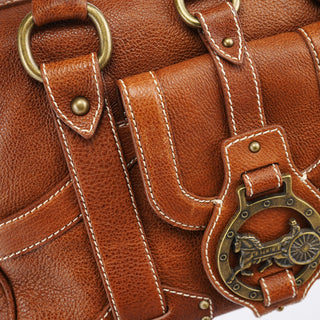 Celine Brown Leather Triomphe Tote Bag