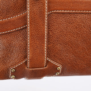 Celine Brown Leather Triomphe Tote Bag