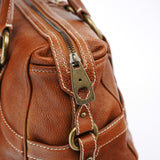 Celine Brown Leather Triomphe Tote Bag