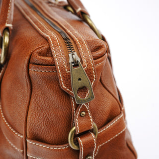 Celine Brown Leather Triomphe Tote Bag