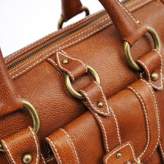 Celine Brown Leather Triomphe Tote Bag