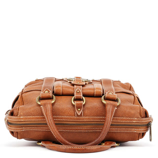 Celine Brown Leather Triomphe Tote Bag