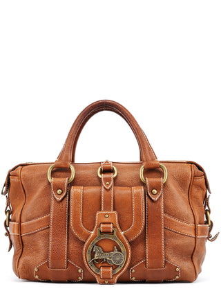 Celine Brown Leather Triomphe Tote Bag