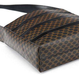 Celine Brown Macadam Canvas Shoulder Bag